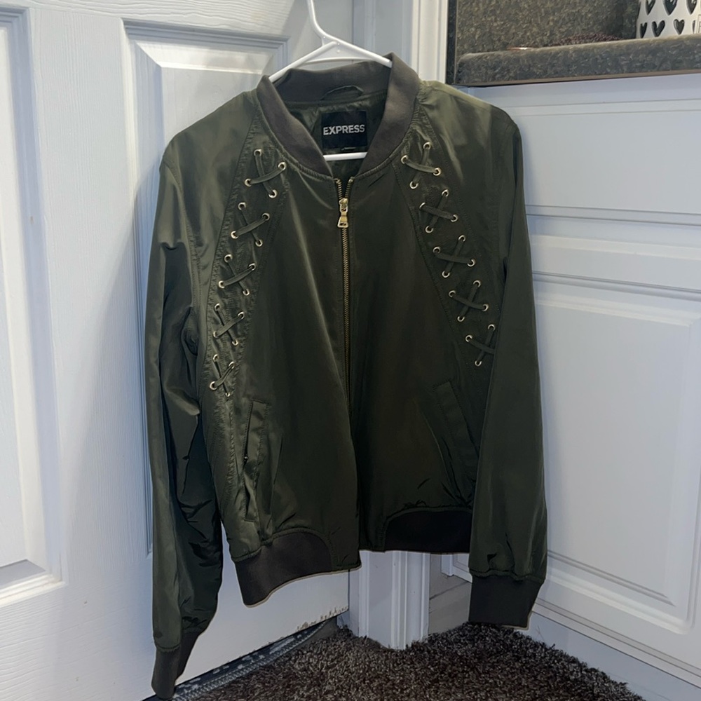 Olive Express jacket. Size M